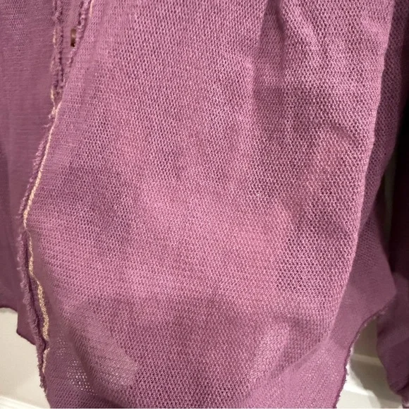 Free People Margie Balloon Sleeve Embroidered Top in Dusty Violet - Picture 8 of 10